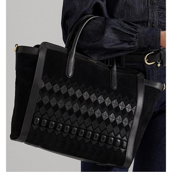 NWT Lauren Ralph Lauren
Tyler 34 Fair Isle Suede Large Tote Bag - Picture 3 of 7